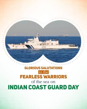 Indian Coast Guard Day banner