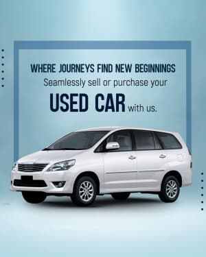 Used Vehicle Sell/Purchase poster