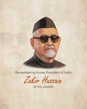 Zakir Husain Janmjayanti poster