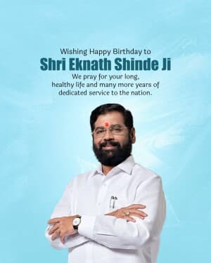Eknath Shinde Birthday illustration