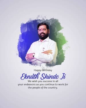 Eknath Shinde Birthday graphic