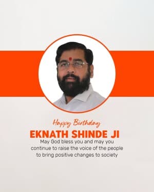 Eknath Shinde Birthday poster