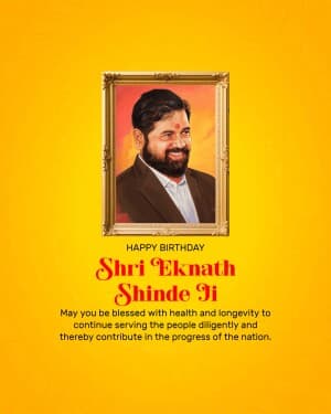 Eknath Shinde Birthday flyer