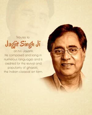 Jagjit Singh Janmjayanti flyer