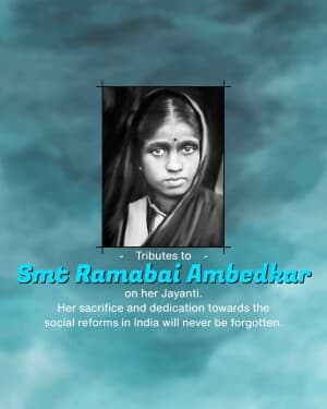 Ramabai Ambedkar Janam Jayanti event poster