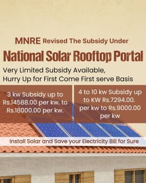 Solar Subsidy promotional poster