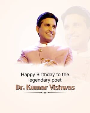 Kumar Vishwas Birthday poster