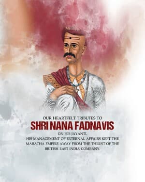 Nana Fadnavis Jayanti flyer