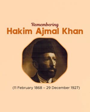 Hakim Ajmal Khan Birth Anniversary illustration