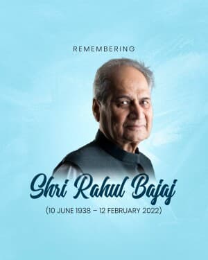 Rahul Bajaj Punyatithi illustration