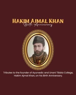 Hakim Ajmal Khan Birth Anniversary video