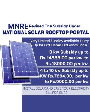 Solar Subsidy promotional images