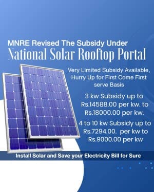 Solar Subsidy facebook ad