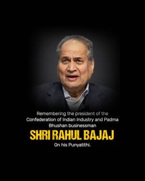 Rahul Bajaj Punyatithi post