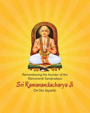 Ramanandacharya jayanti flyer