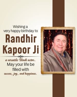 Randhir Kapoor Birthday graphic