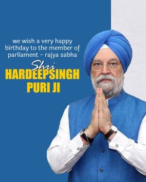 Hardeep Singh Puri Birthday graphic