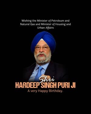 Hardeep Singh Puri Birthday image