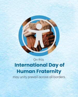 International Day of Human Fraternity graphic