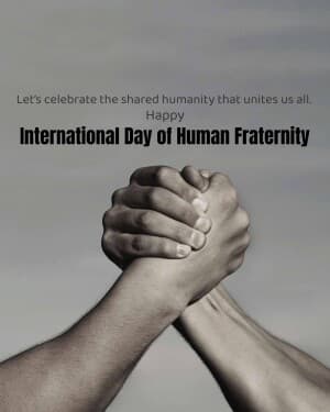 International Day of Human Fraternity flyer