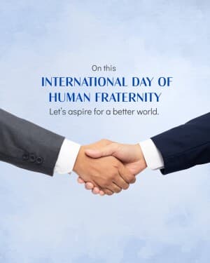 International Day of Human Fraternity banner