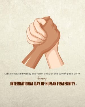 International Day of Human Fraternity poster