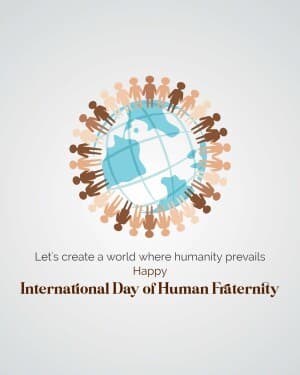 International Day of Human Fraternity event poster
