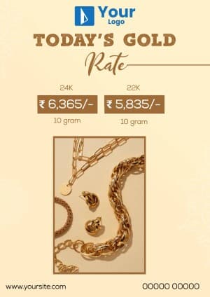 Gold Rate (Poster) custom template