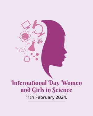 International Day Women and Girls in Science illustration