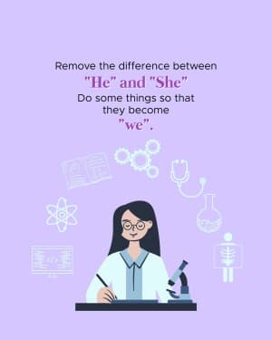 International Day Women and Girls in Science flyer