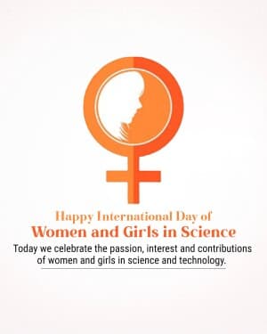 International Day Women and Girls in Science event poster