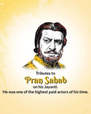 Pran Birth Anniversary graphic