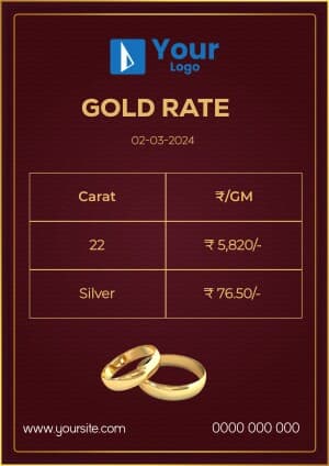 Gold Rate (Poster) template