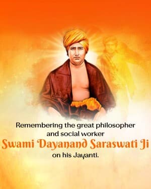 Dayanand Saraswati Janm Jayanti illustration