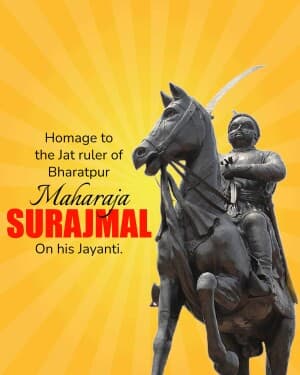 Maharaja Surajmal Jayanti graphic