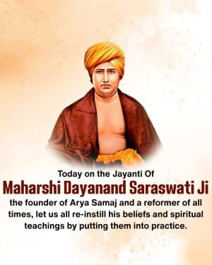 Dayanand Saraswati Janm Jayanti banner