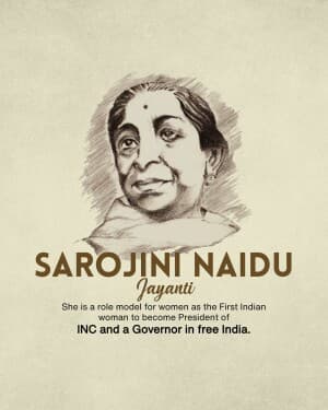 Sarojini Naidu Birth Anniversary graphic