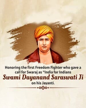 Dayanand Saraswati Janm Jayanti graphic