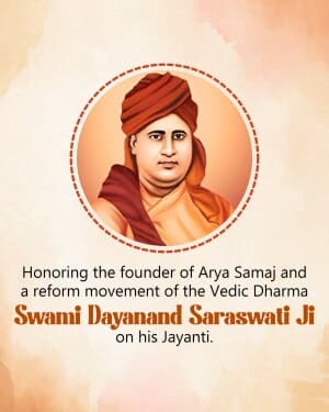 Dayanand Saraswati Janm Jayanti post