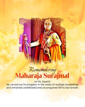 Maharaja Surajmal Jayanti poster