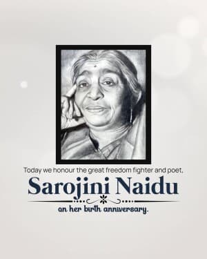 Sarojini Naidu Birth Anniversary post