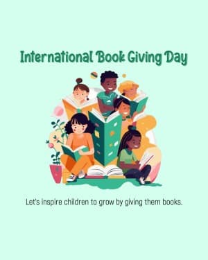 International Book Giving Day event poster