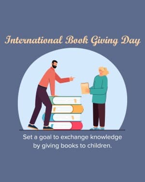 International Book Giving Day graphic