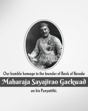 Sayajirao Gaekwad Punyatithi event poster