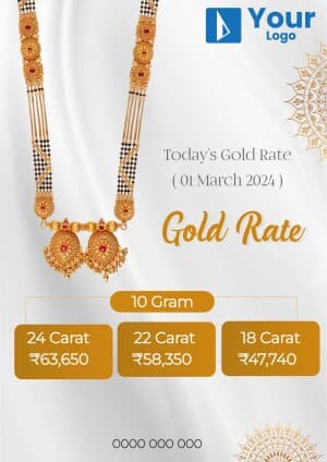 Gold Rate (Poster) poster