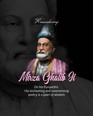 Mirza Ghalib Punyatithi poster