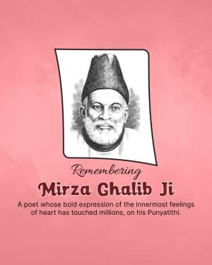 Mirza Ghalib Punyatithi event poster