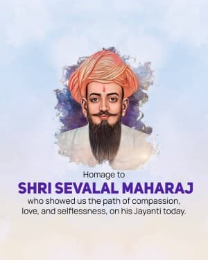 Sevalal Maharaj Jayanti graphic