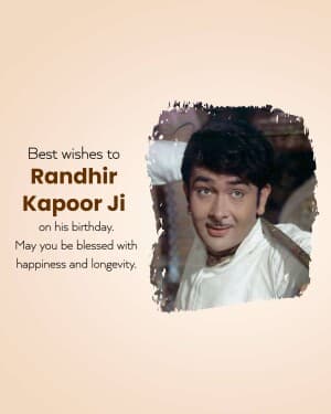 Randhir Kapoor Birthday event poster