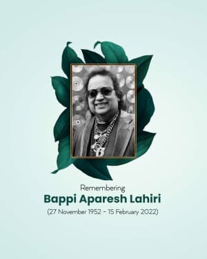 Bappi Lahiri Punyatithi event poster